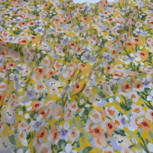 Chiffon Cut Florals Digital Print Fabric