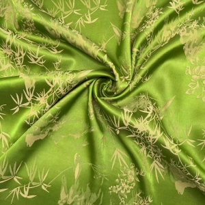High Quality Shiny Satin Jacquard Dress 