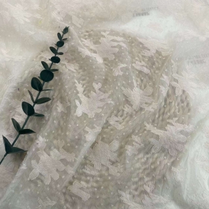 Polyester Cut Flowers Chiffon Jacquard F